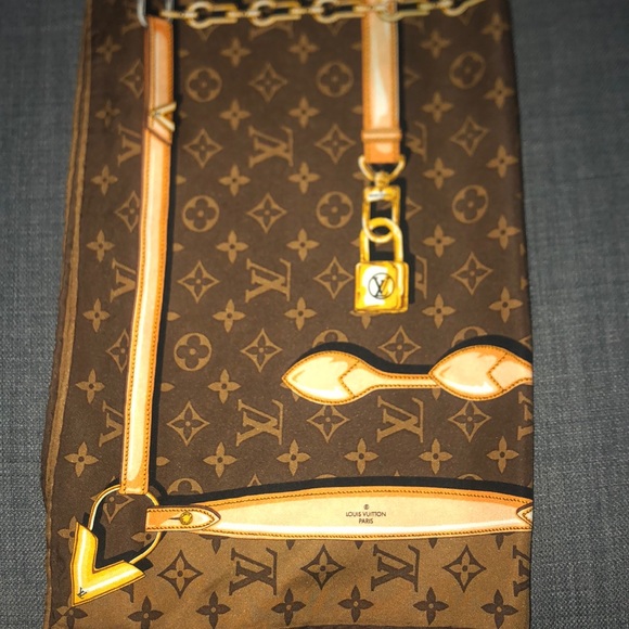 Louis Vuitton Brown Bandeau Square Scarf/Wrap - Picture 1 of 2